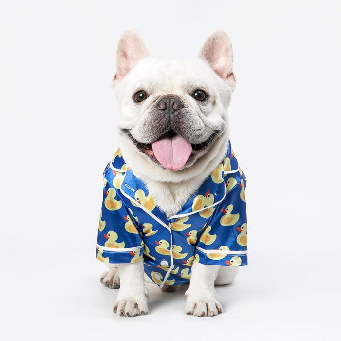 Dog Shirts Pet Printed Clothes with Cute Duck Pet T-Shirts Cool Puppy Shirts Breathable Dog Outfit