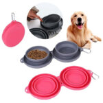 Silicone Collapsible Dog Bowls BPA Free Dishwasher Safe Portable Foldable Travel Bowl Food Water Feeding