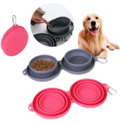 Silicone Collapsible Dog Bowls BPA Free Dishwasher Safe Portable Foldable Travel Bowl Food Water Feeding