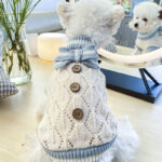 Dog Knitted Sweater Heart Puppy Sweater Warm Soft Pet