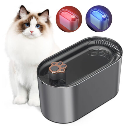 Pet Fountains Cat Water Fountain Ultra-Quiet Pet Water Dispenser with LED Light